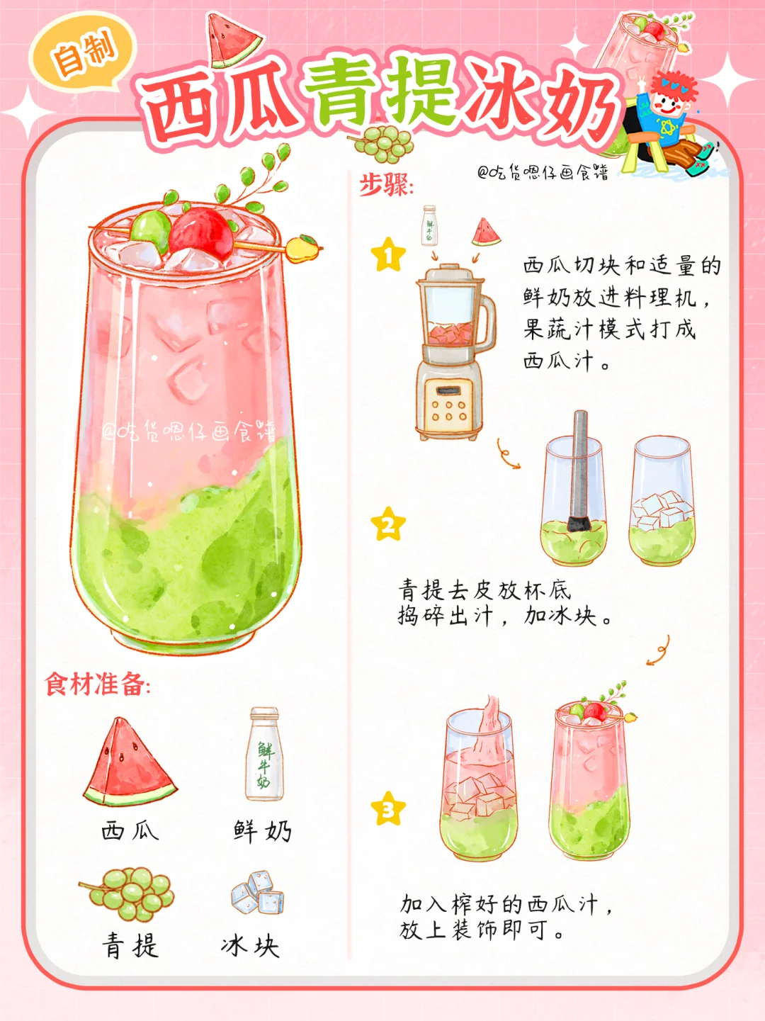 手绘食谱：饮品大合集?