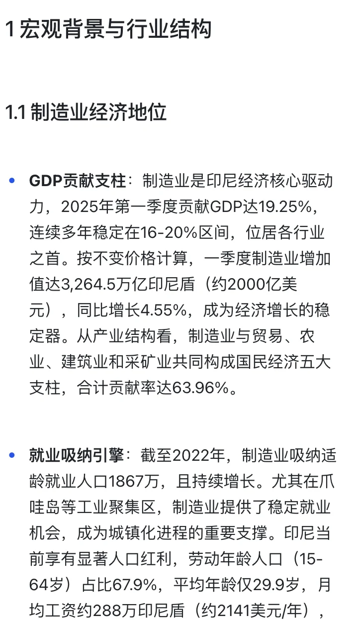2025印尼制造业市场报告