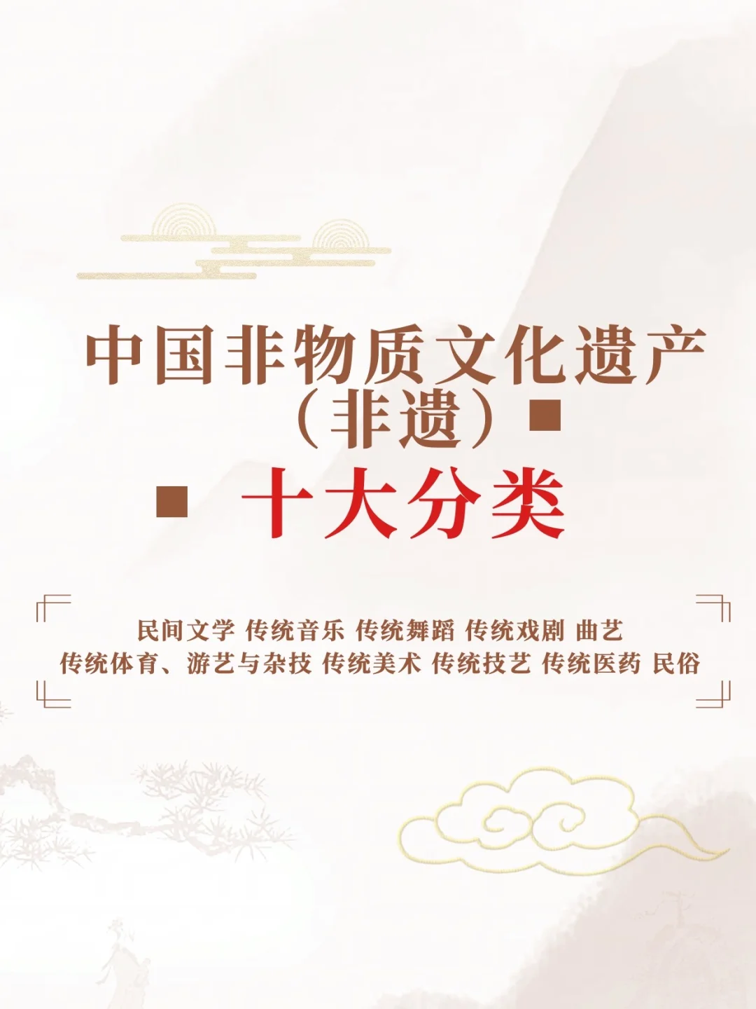 中国非物质文化遗产（非遗）十大分类