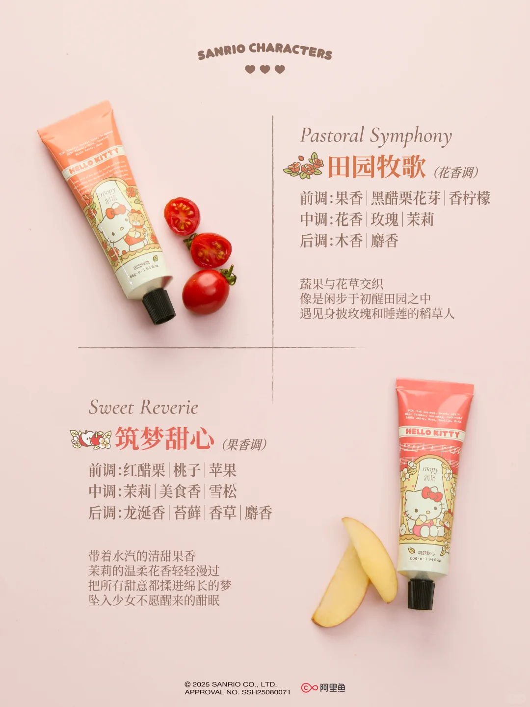 三丽鸥家族花园城堡护手霜全香型测评?