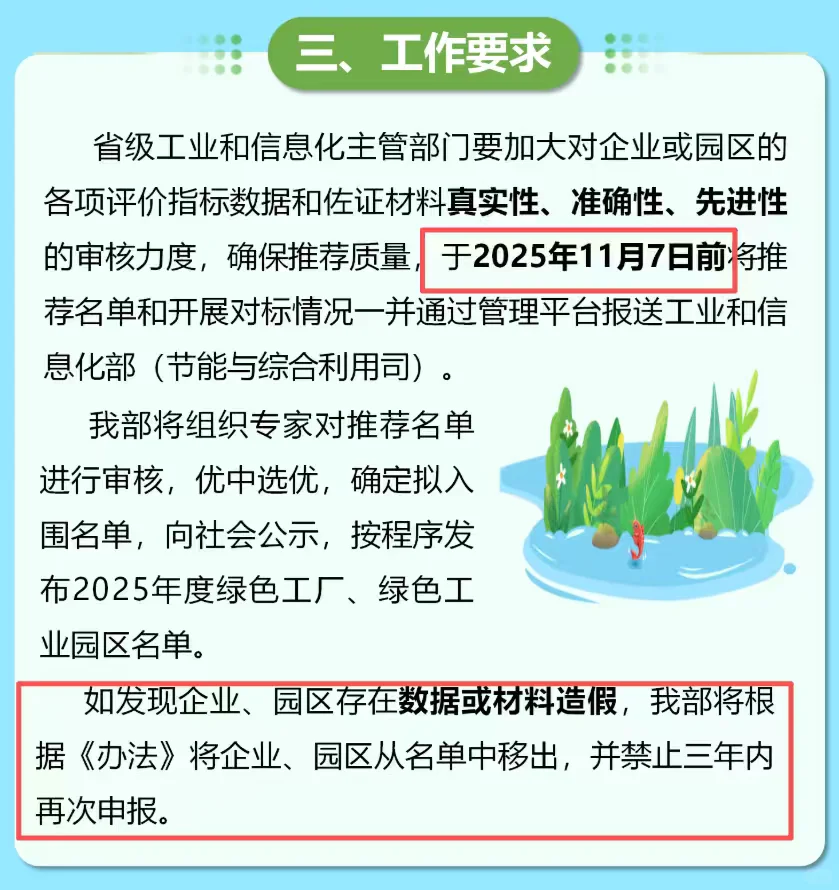 一文搞懂～2025年国家级绿色工厂申报通知