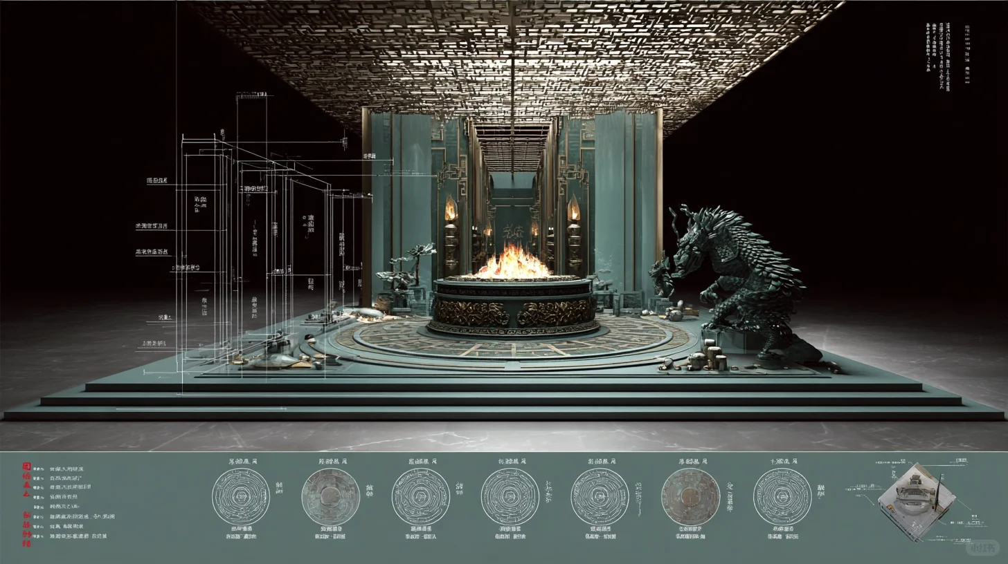 青铜数字展台--三视图分析图