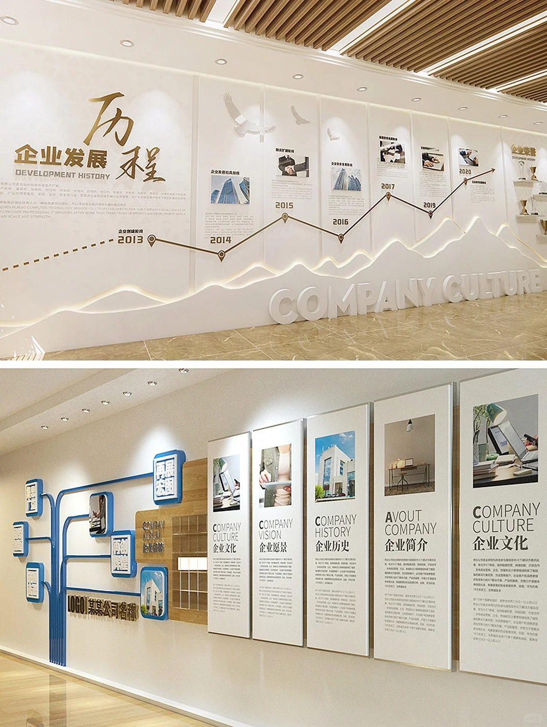 客户都说非常棒的发展历程文化墙长什么样?