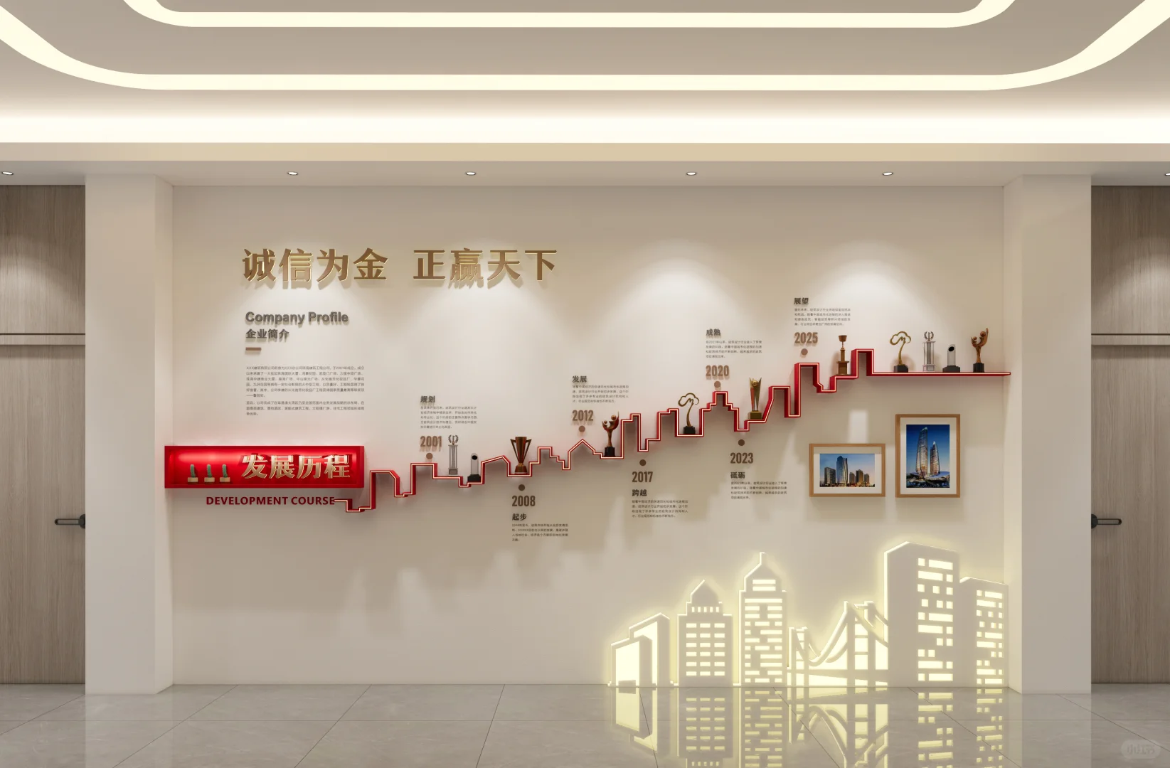 高级感爆棚的企业发展历程墙设计思路分享✨