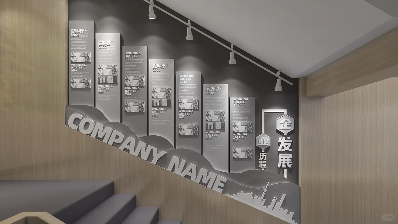 企业历程墙：岁月见证，梦想启航