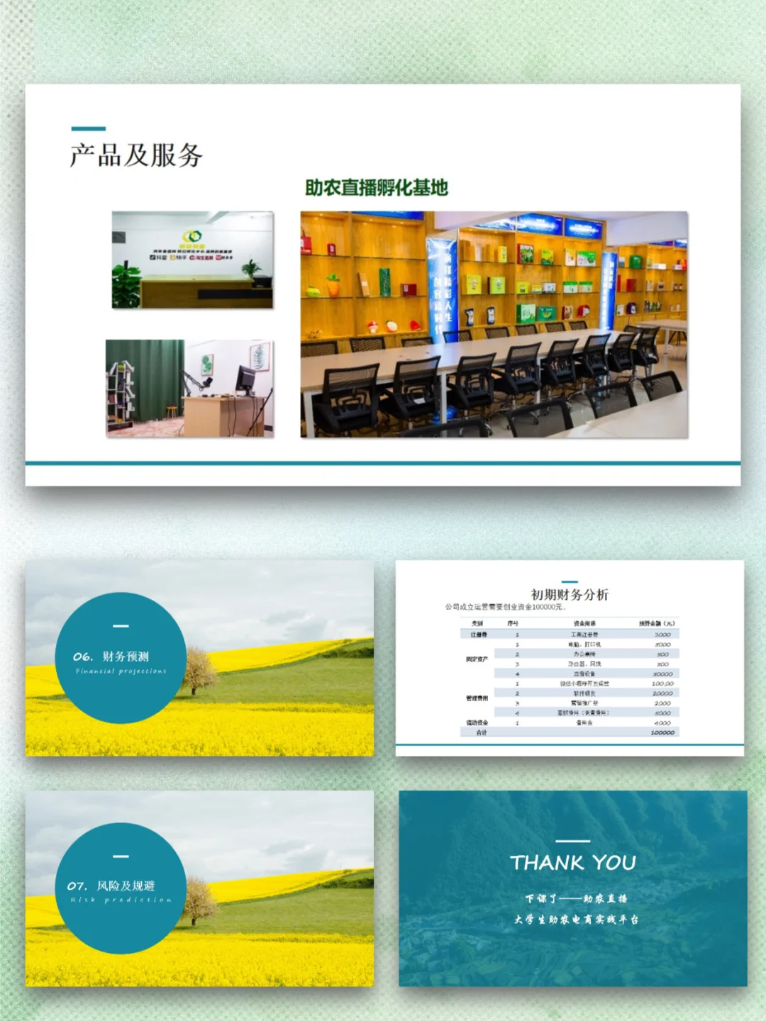 大学生助农电商实践平台创业计划书ppt+Word