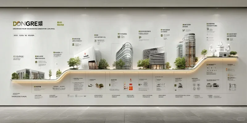 现代企业发展展示墙，见证企业成长历程?️