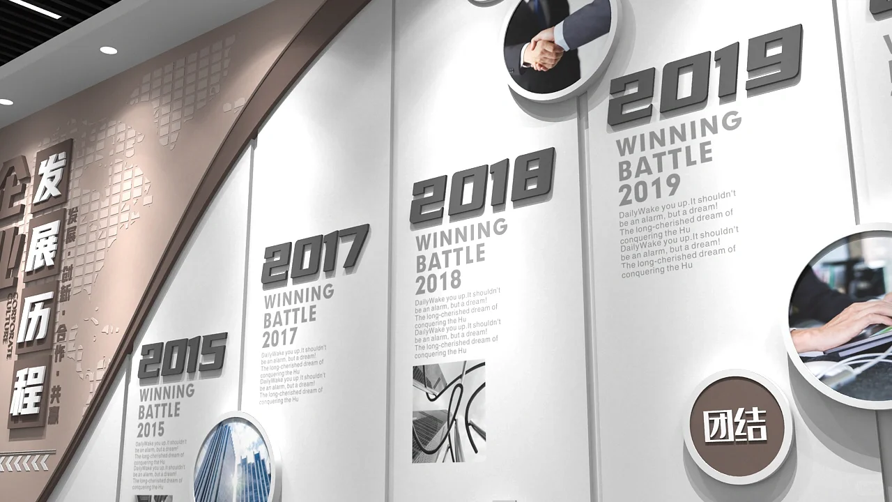 大气企业发展历程公司发展历程企业文化墙