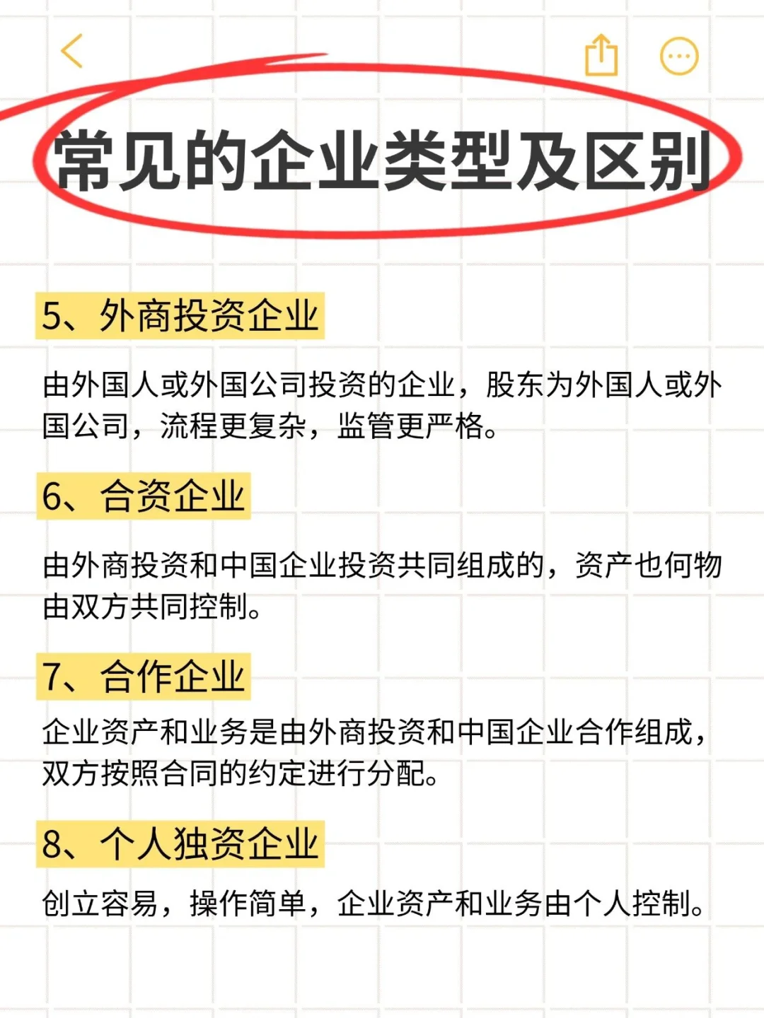 初创者请看：常见的企业类型及区别