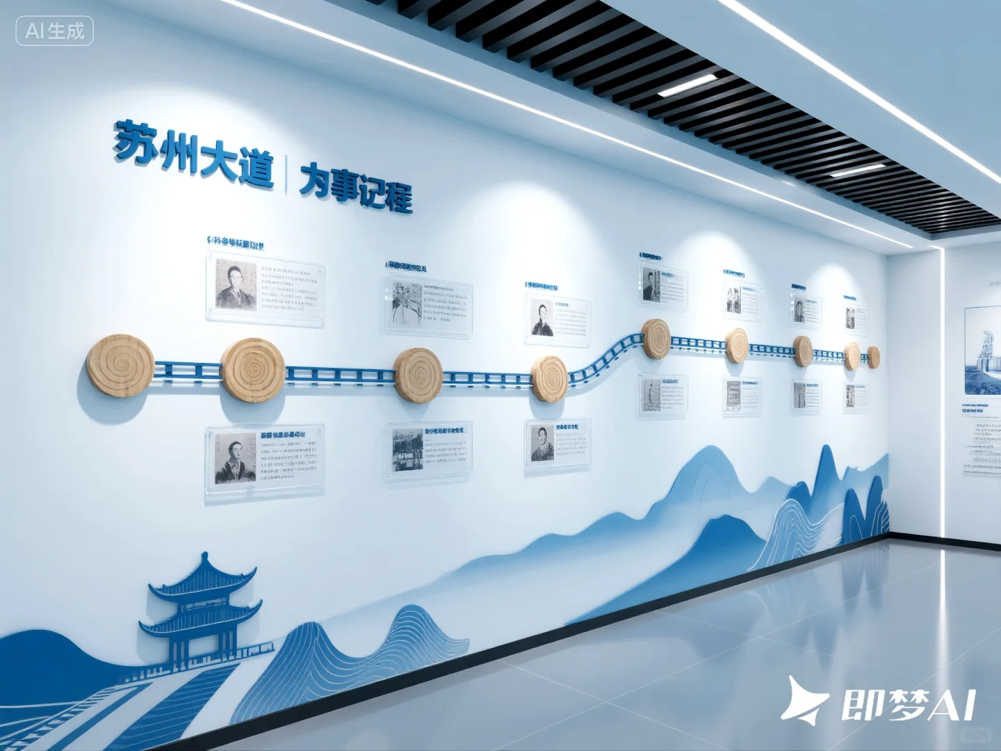 超容易落地的发展历程文化墙来啦！