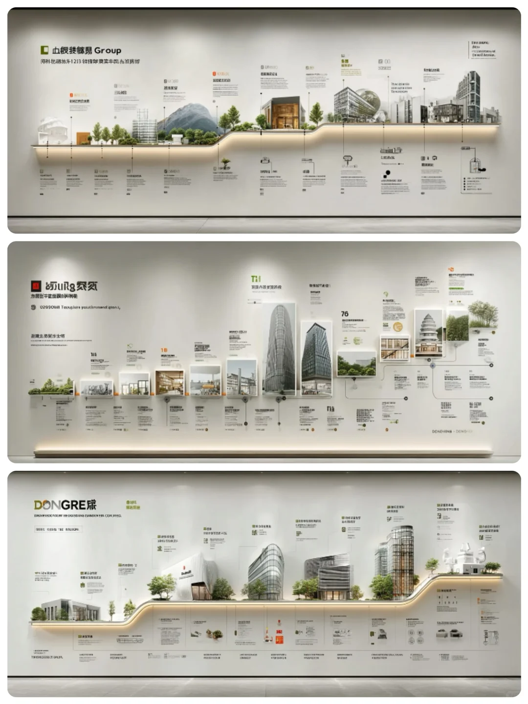 现代企业发展展示墙，见证企业成长历程?️