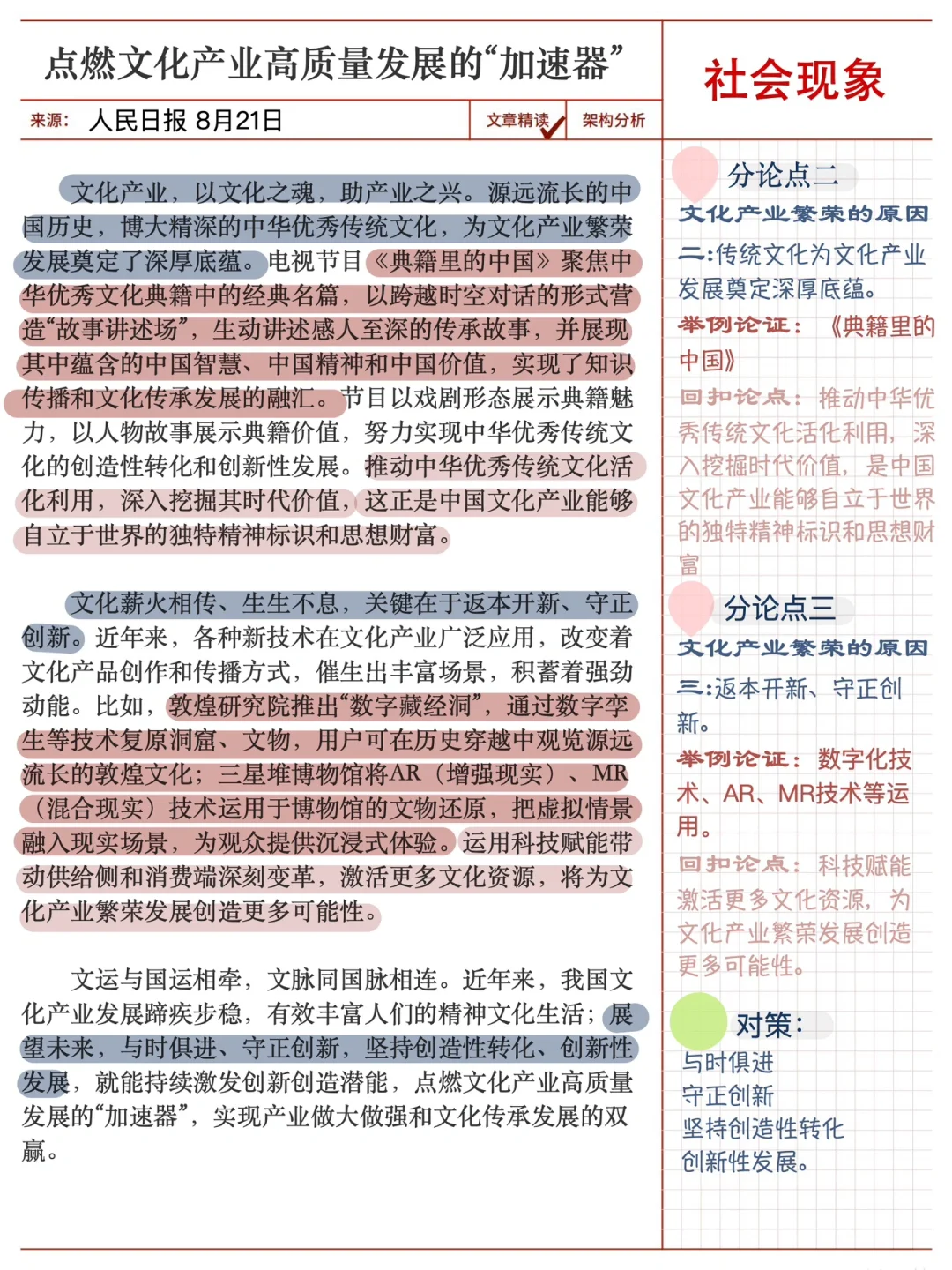 公考面试每日热点——文化产业高质量发展