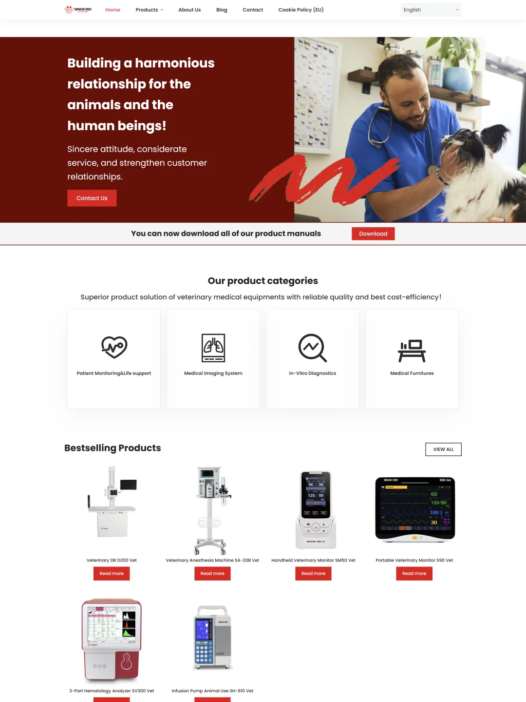 兽医医疗设备与动物健康外贸独立站搭建案例