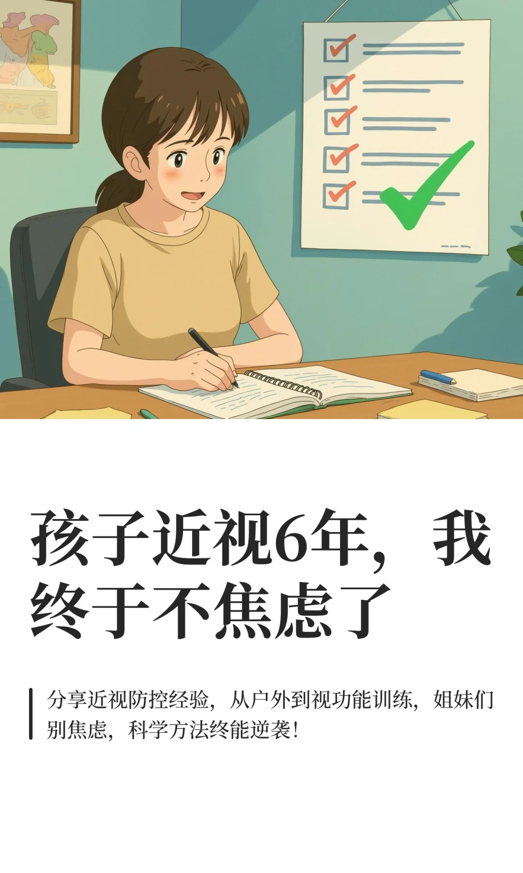 孩子近视6年，我终于不焦虑了