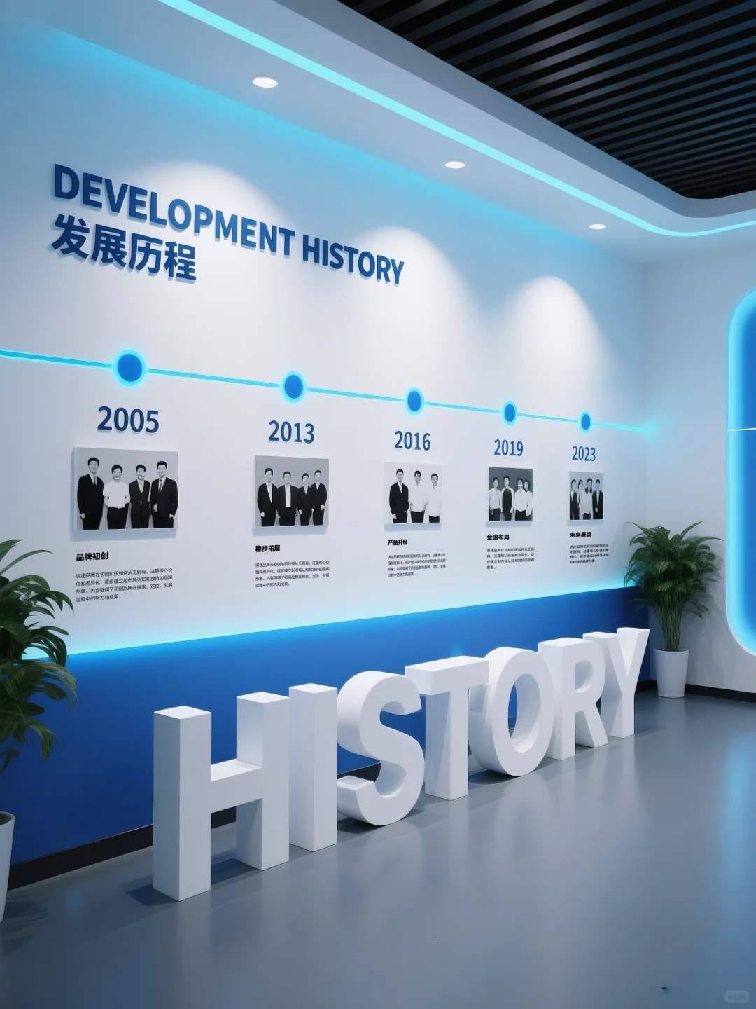 科技企业简约大气高级感文化墙、低成本！