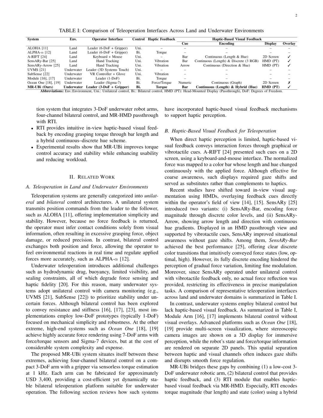 混合现实水下机器人臂远程控制新系统
