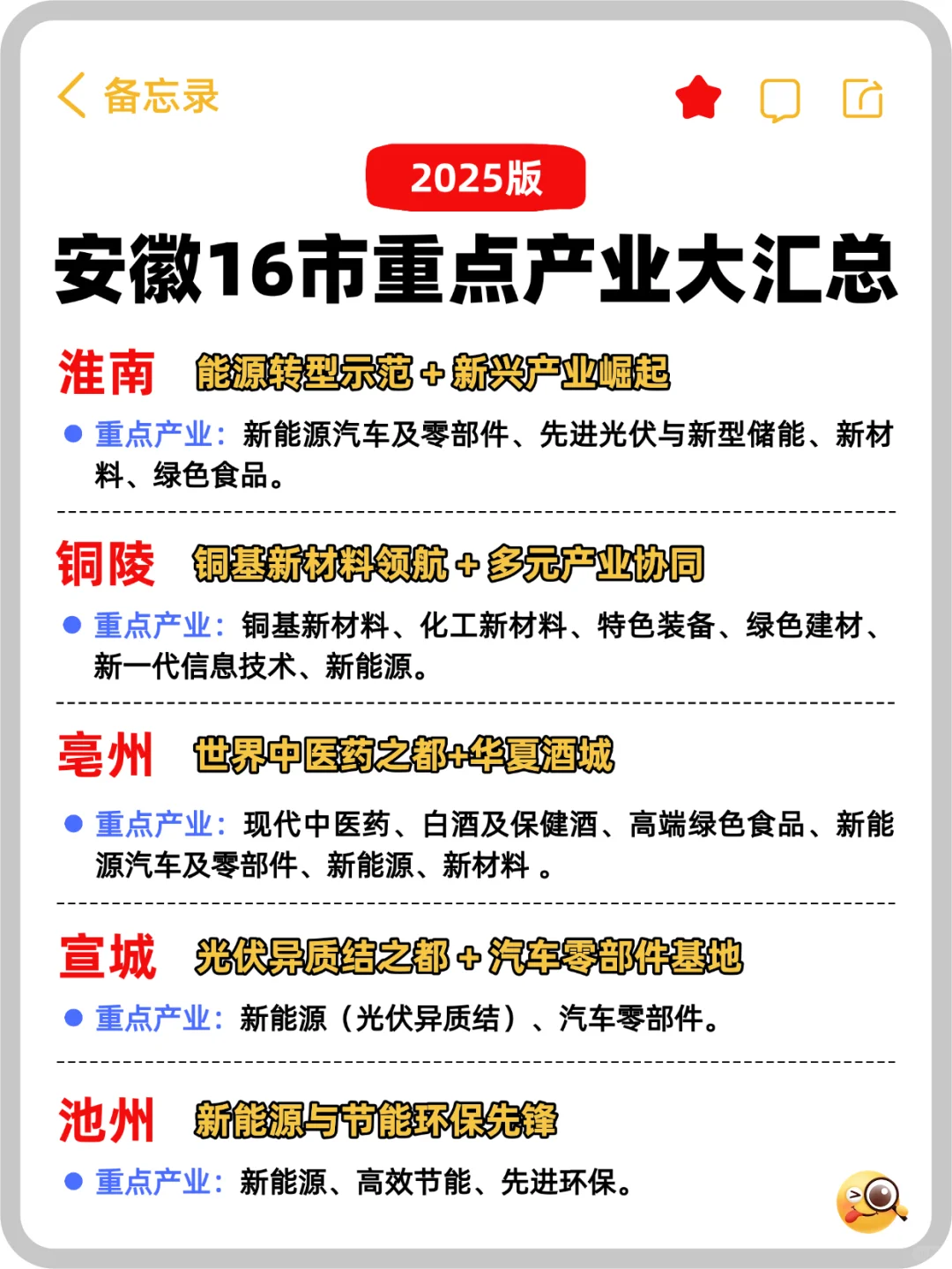 速看‼️2025安徽16市重点产业大揭秘?