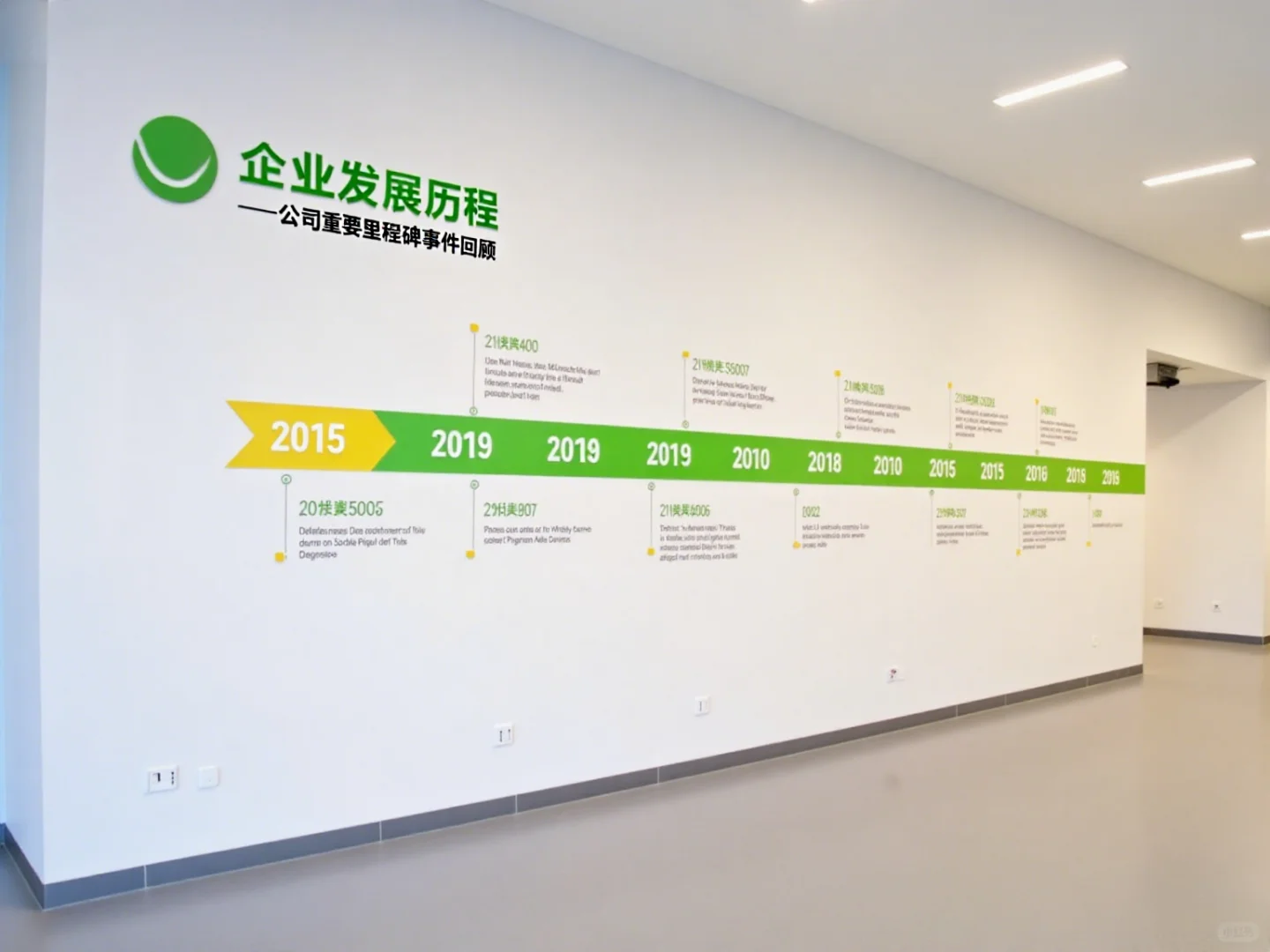 绿色历程墙，见证企业可持续发展之路