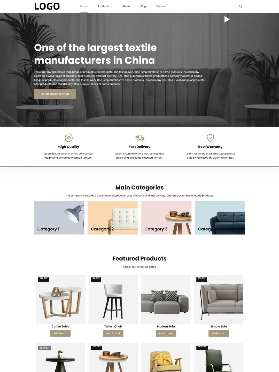 家用纺织品与家居用品外贸独立站搭建案例