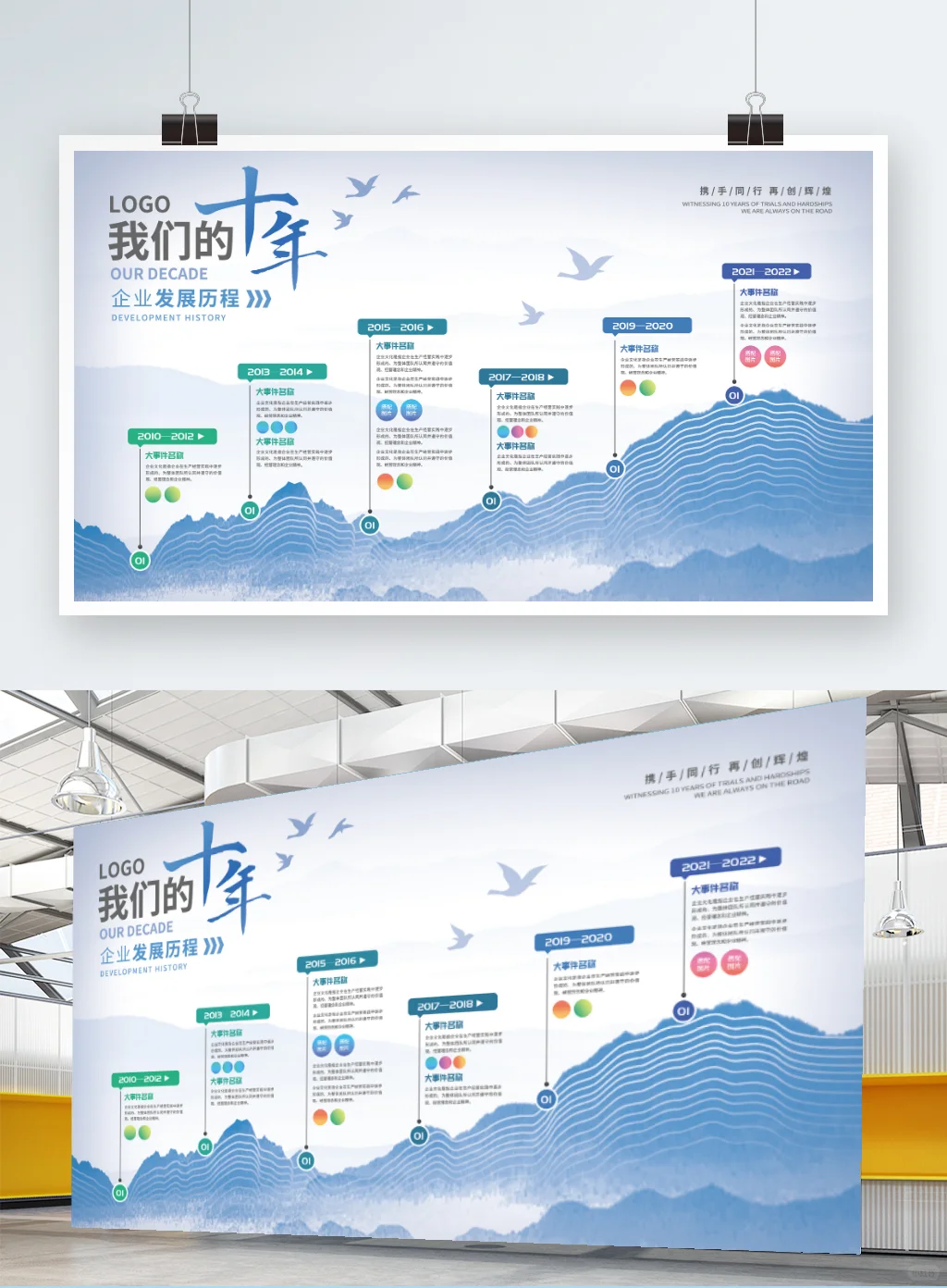 22款企业发展历程展板│发展历程时间轴