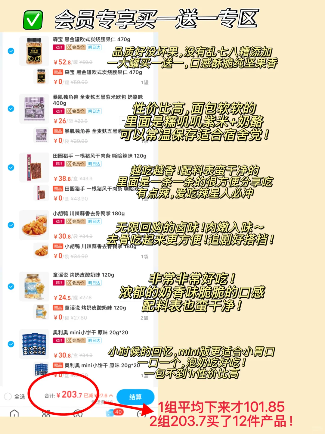 省钱女孩速进!!盒马双11值得买购物清单?