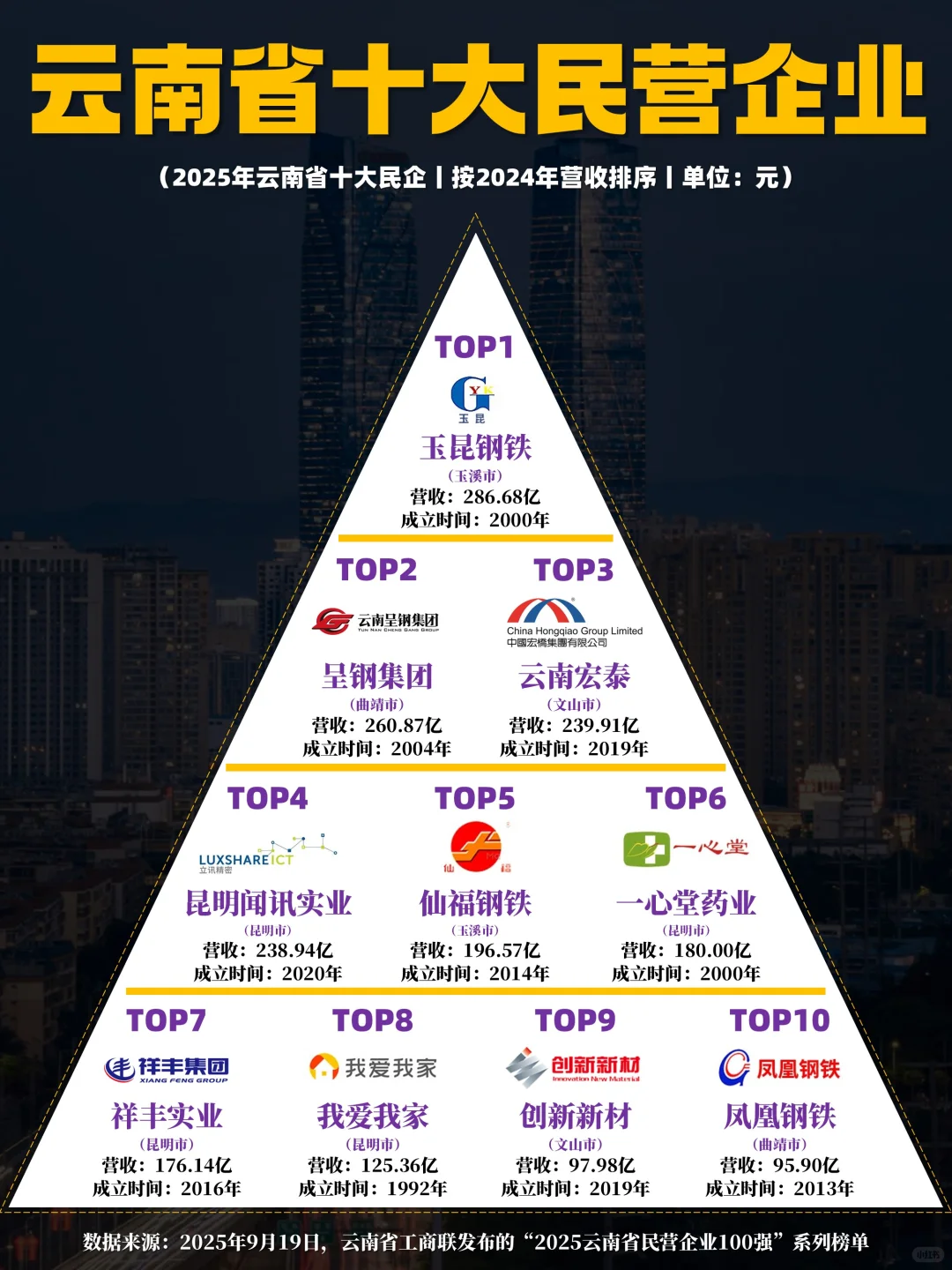 2025年云南省十大民营企业