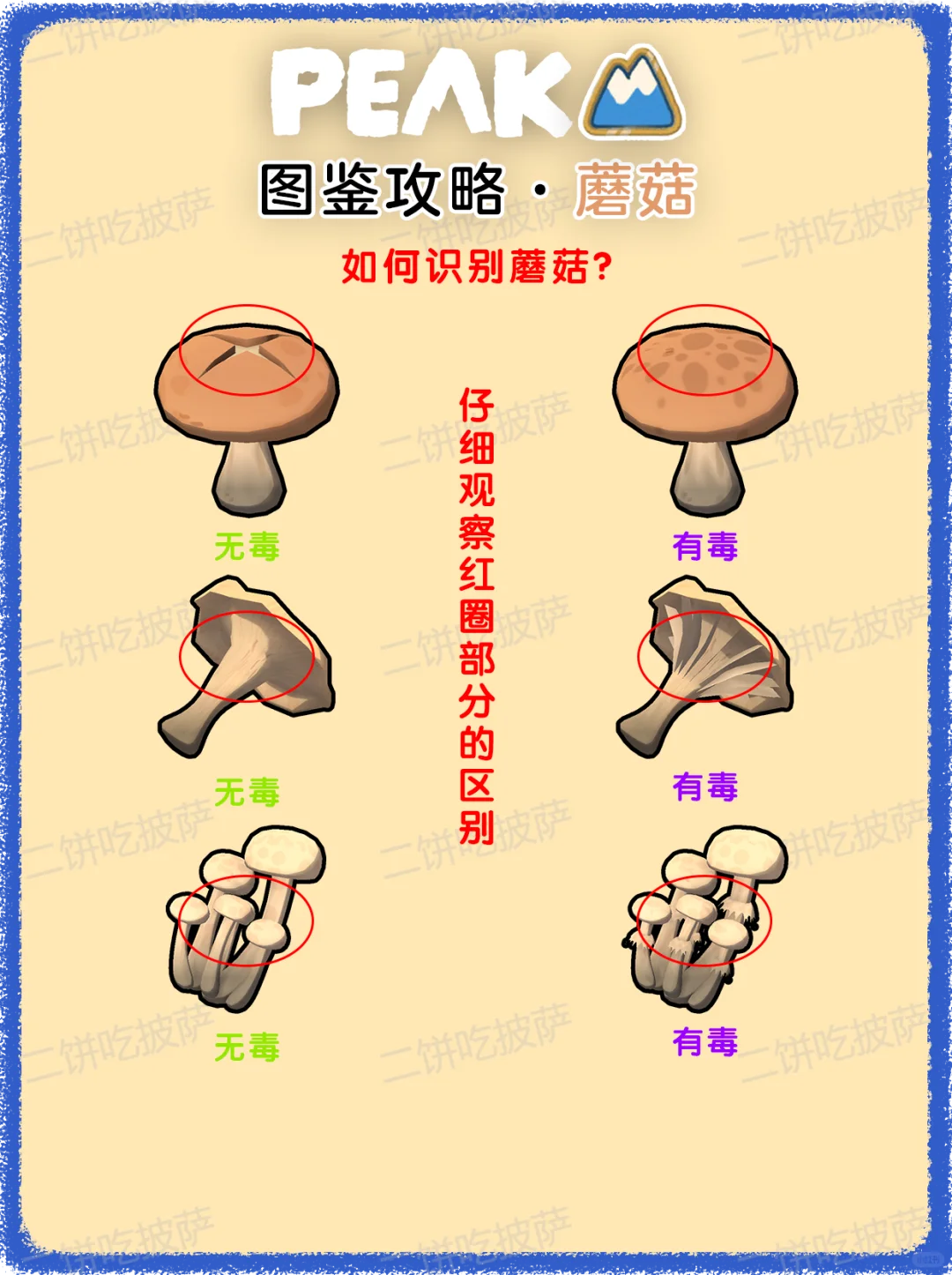 【PEAK】图鉴攻略·包装食物&蘑菇