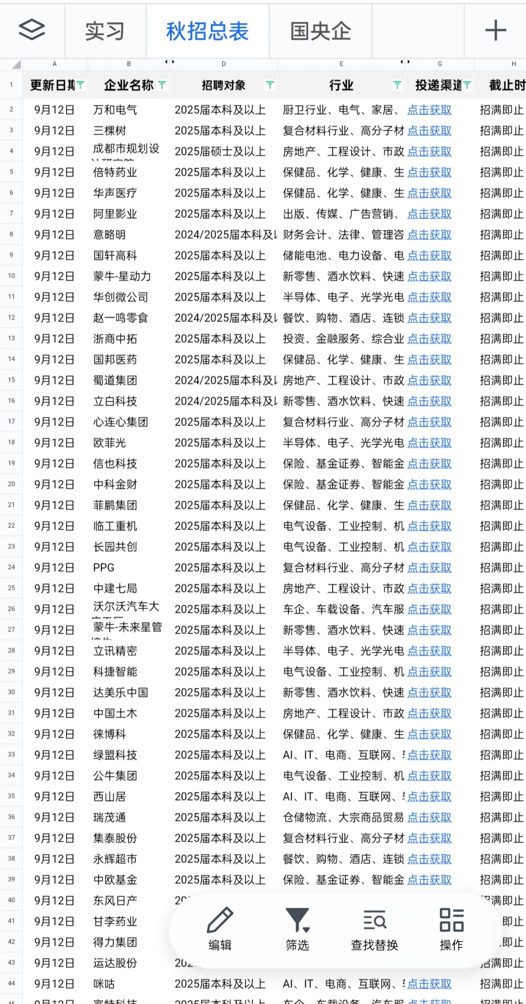 中小厂秋招也在急招！不要错过了