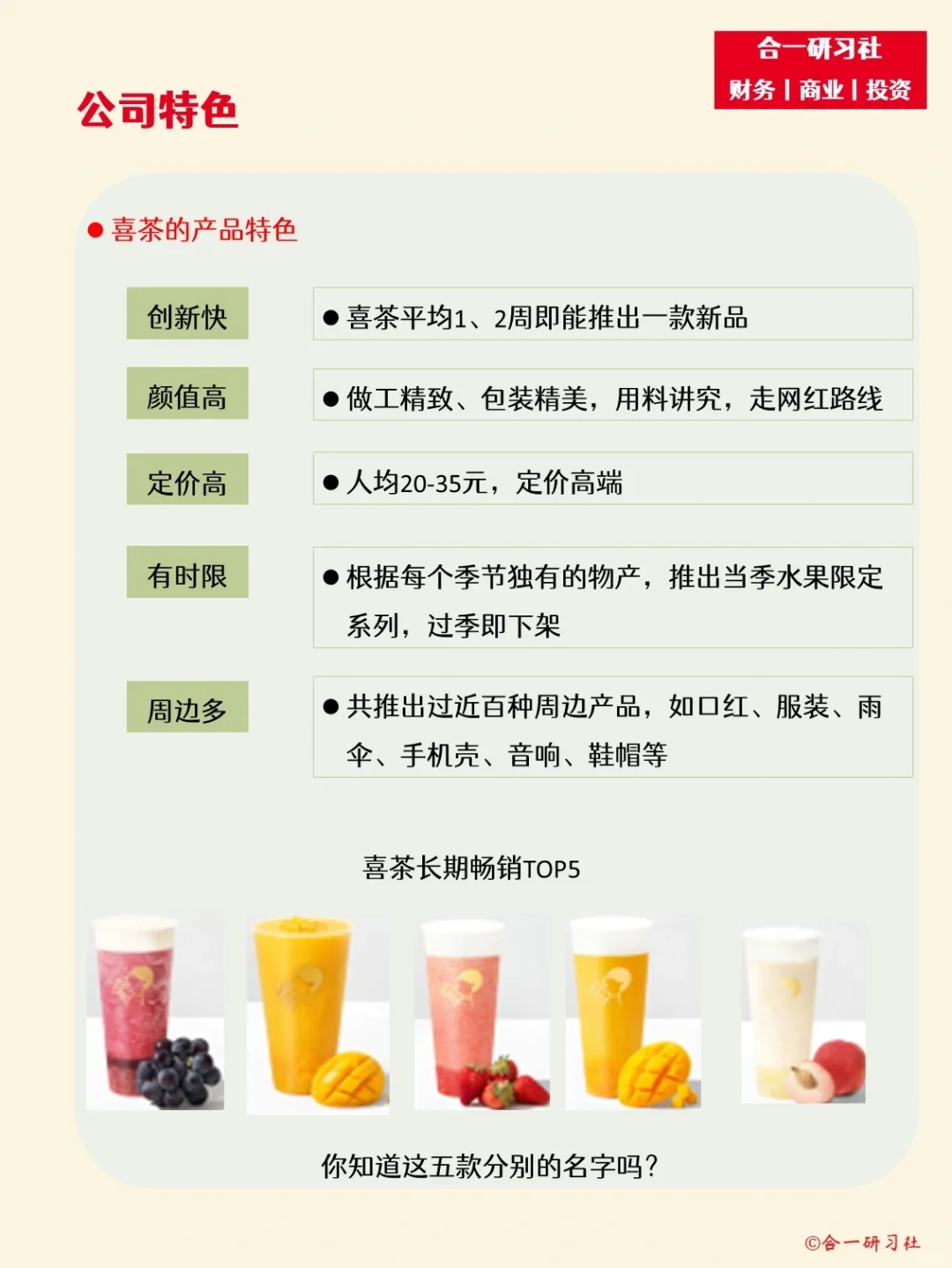 一天学习一家公司：喜茶