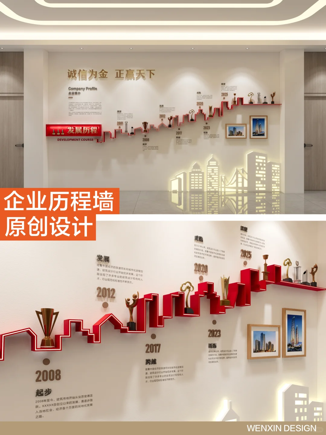 高级感爆棚的企业发展历程墙设计思路分享✨