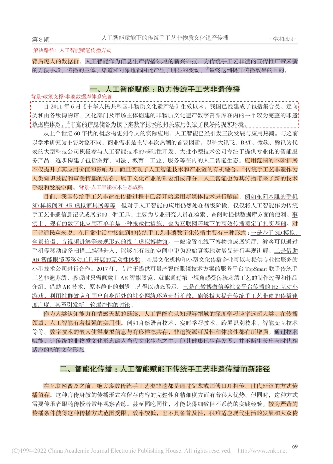 人工智能赋能下的传统手工艺非物质文化遗产