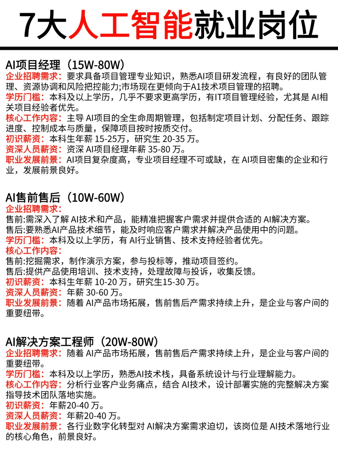 7大人工智能就业岗位，你最想从事哪个？