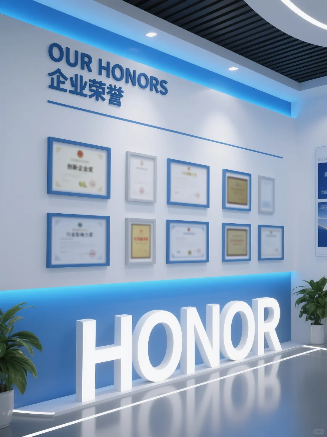 科技企业简约大气高级感文化墙、低成本！