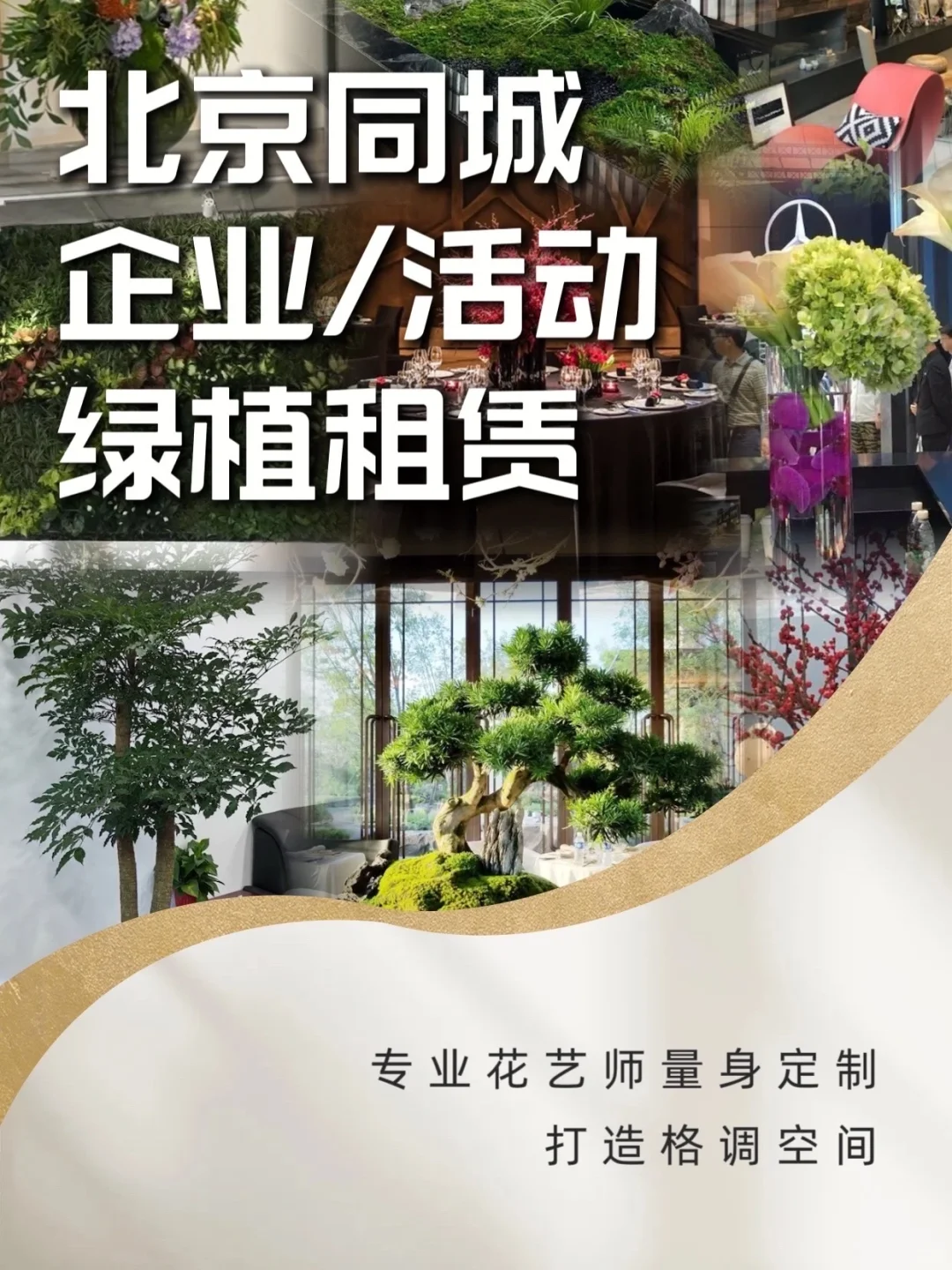 北京企业/活动绿植租摆|专业花艺师量身定制