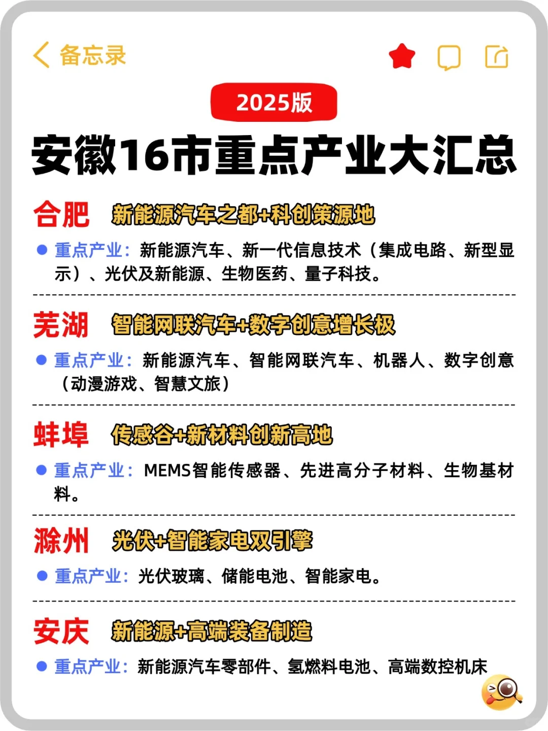 速看‼️2025安徽16市重点产业大揭秘?