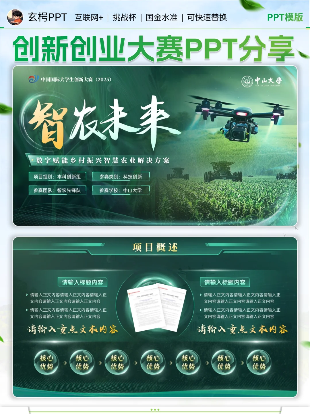 救急！比赛前用这个智慧农业PPT准没错✅