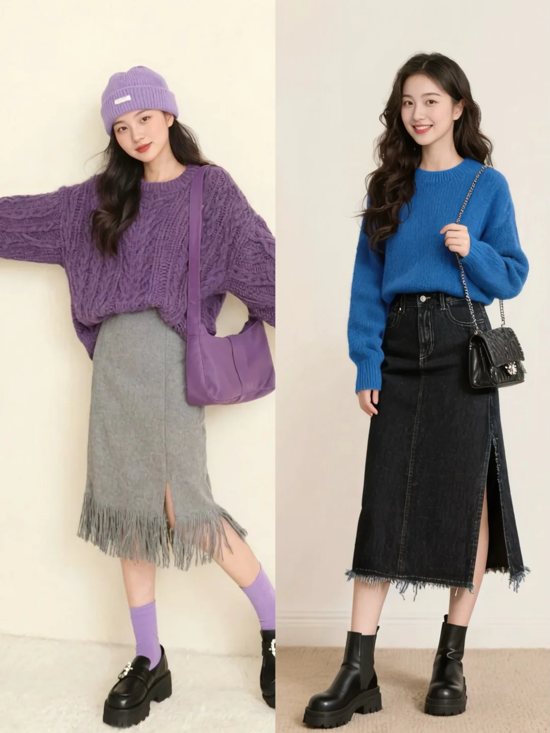 18套针织穿搭合集｜把温柔与色彩穿在身上