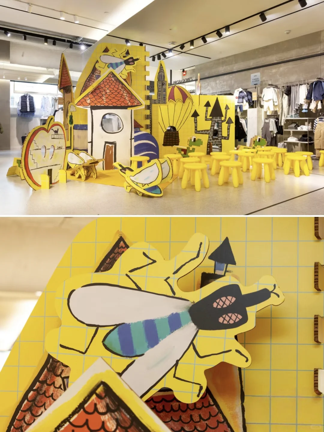 纸艺环保♻创意环保材质卡通商场商业美陈