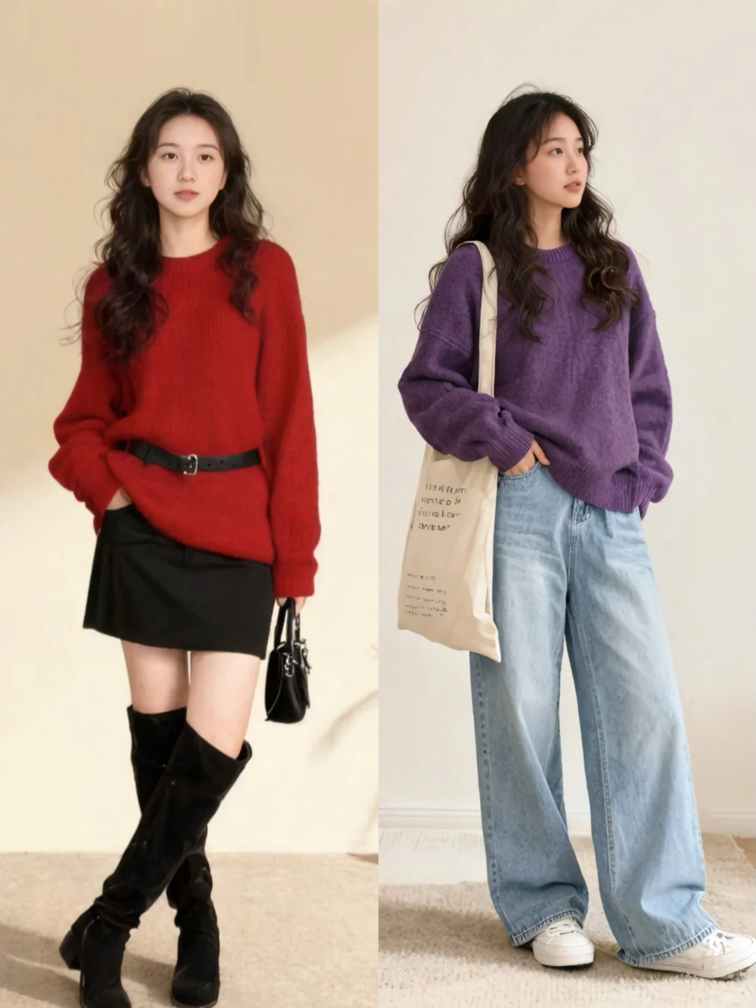 18套针织穿搭合集｜把温柔与色彩穿在身上
