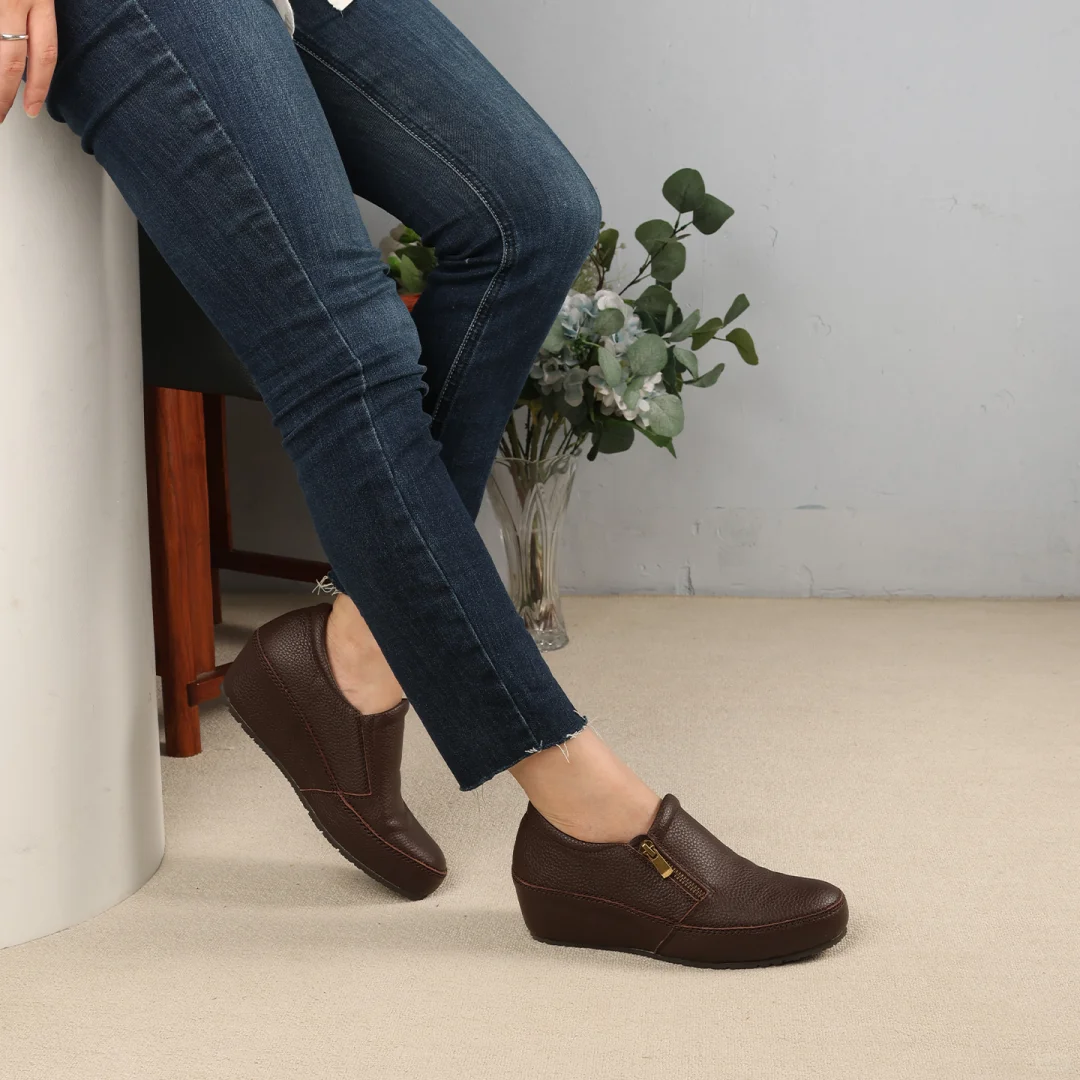 出口日本全皮手工超轻百搭舒适单鞋