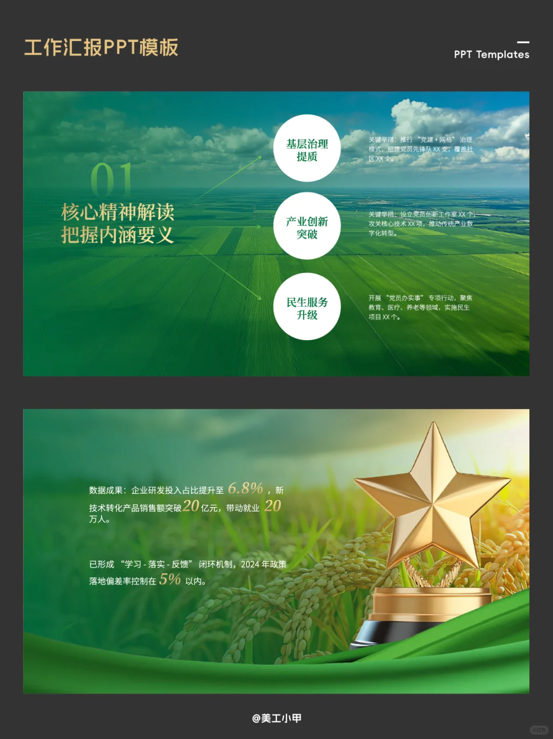 绿色生态乡村振兴项目汇报PPT