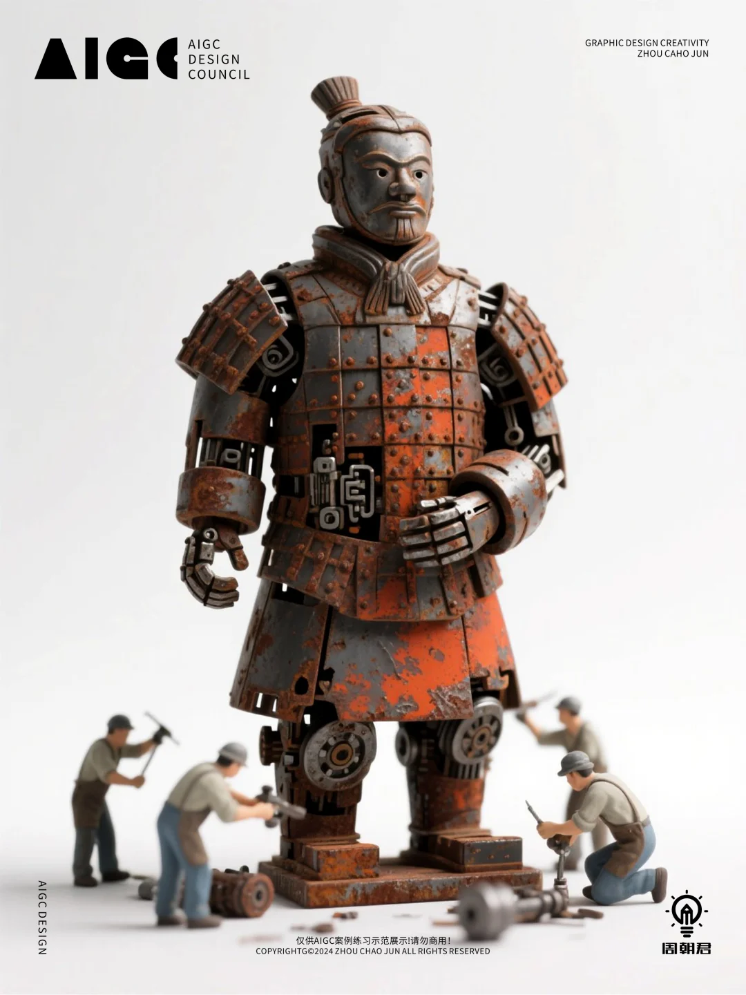 即梦3.0一键直出机械文物!附完整提示词!