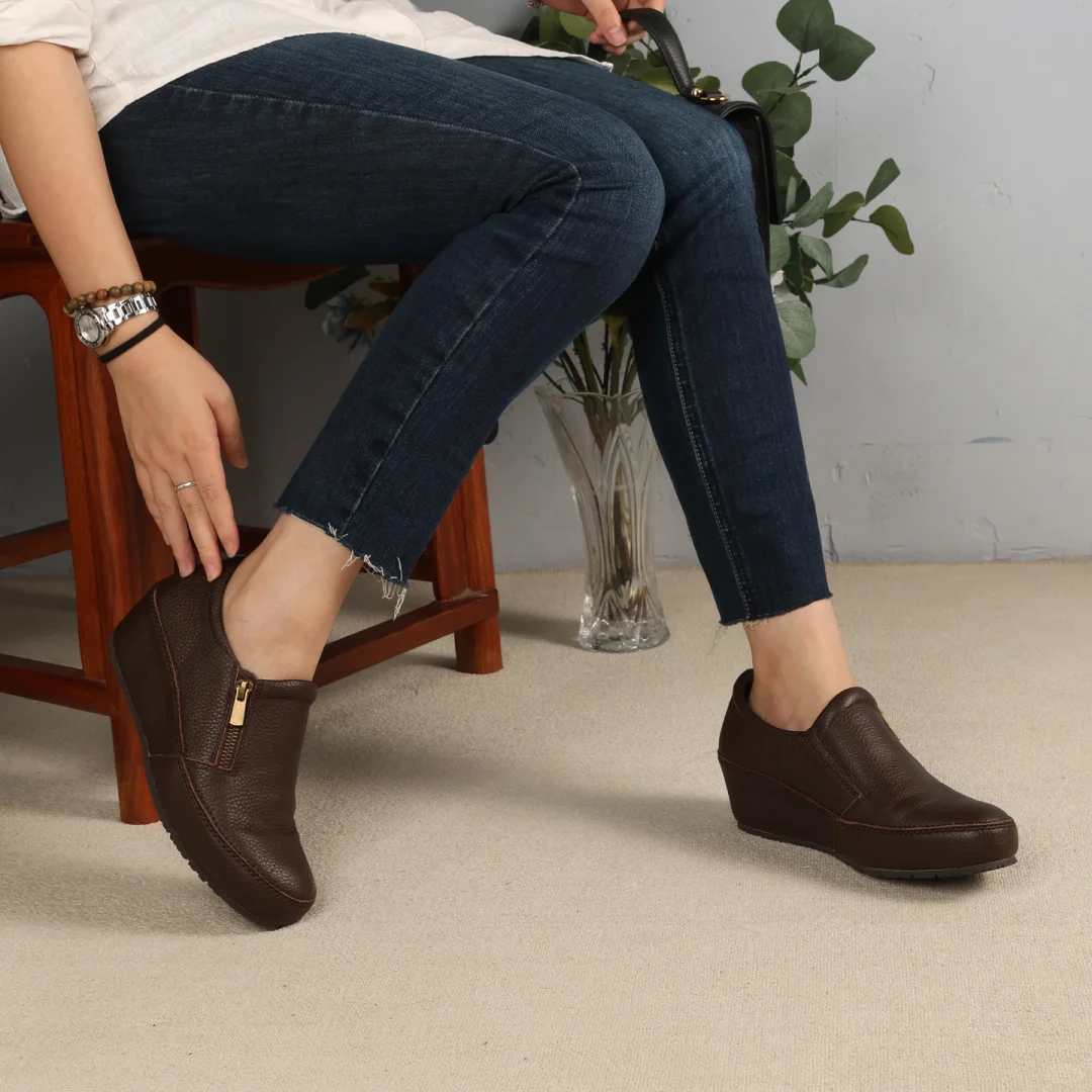 出口日本全皮手工超轻百搭舒适单鞋