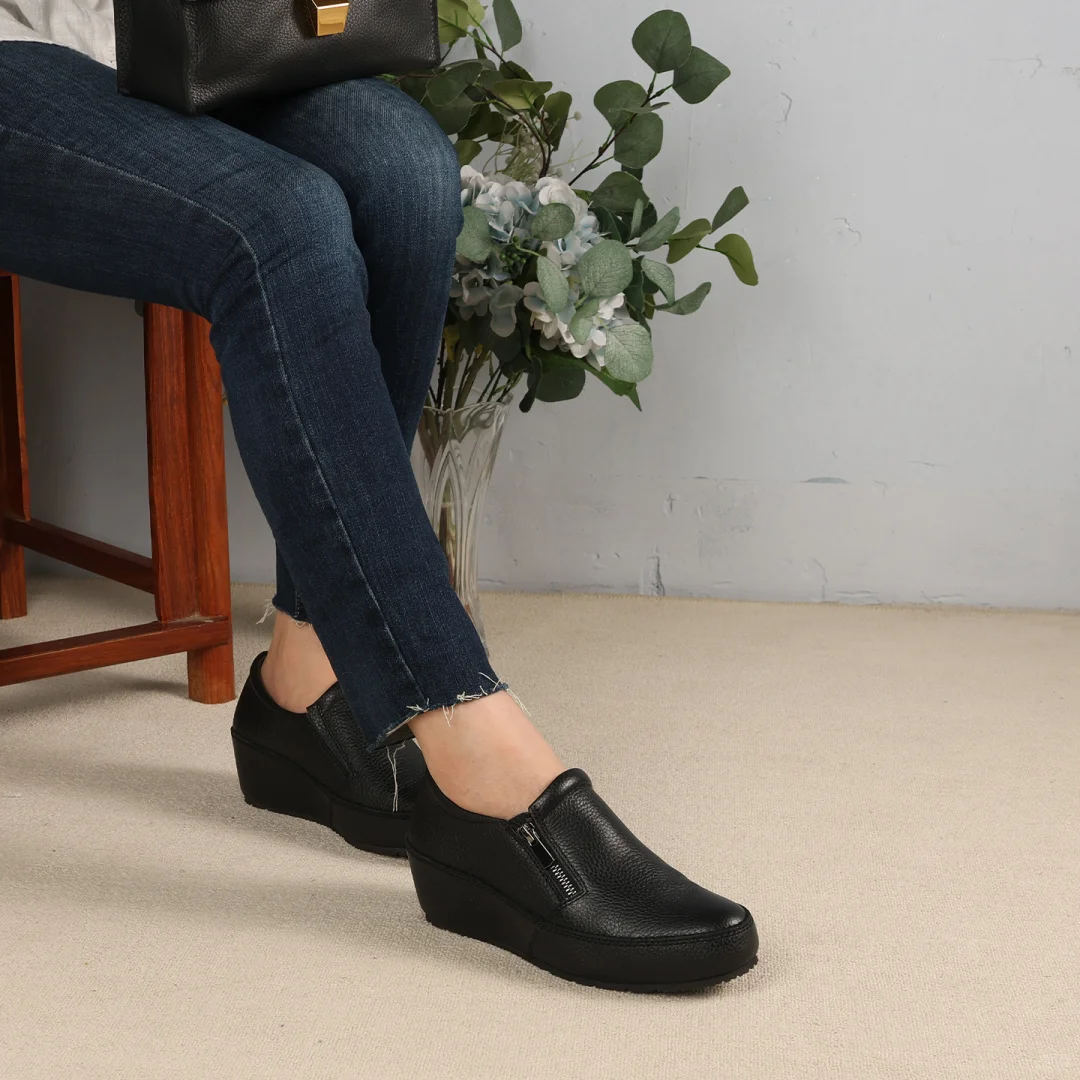 出口日本全皮手工超轻百搭舒适单鞋