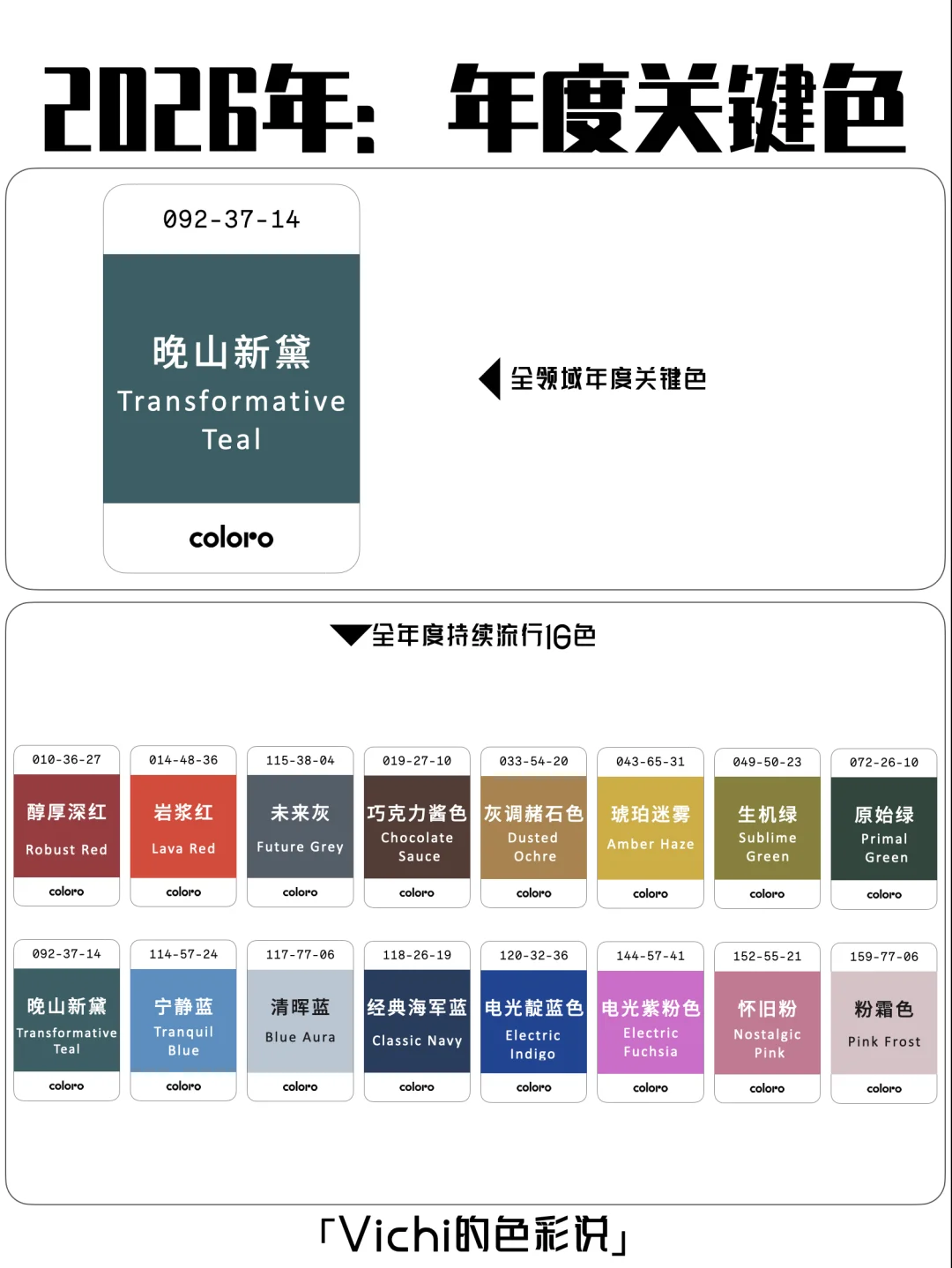 「2026年流行色一览」查看应季色彩与年度色彩