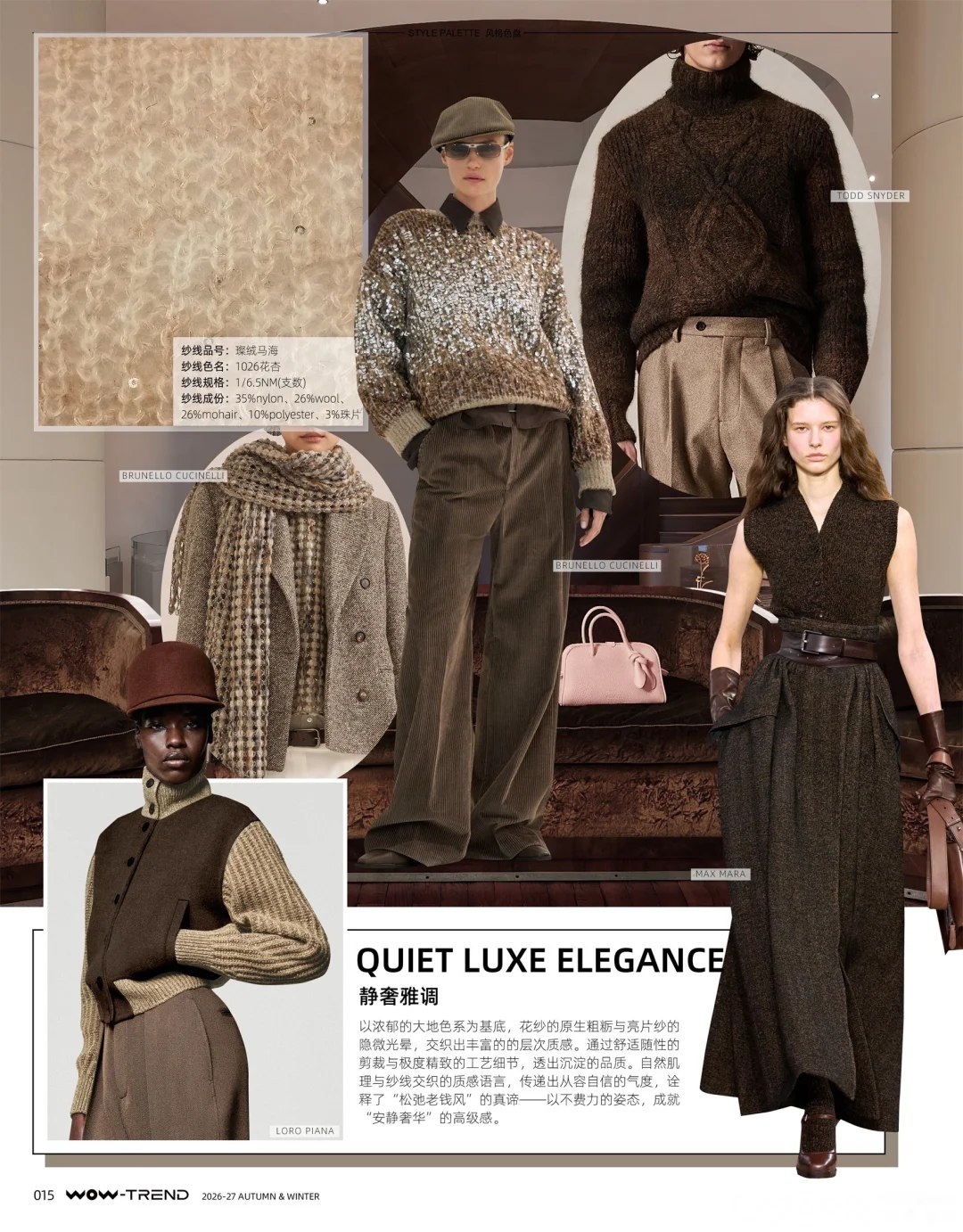 26/27秋冬毛钱趋势之八大风格、色彩