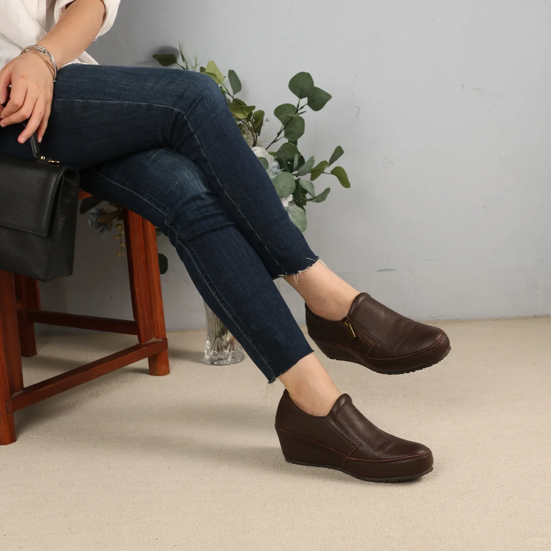 出口日本全皮手工超轻百搭舒适单鞋