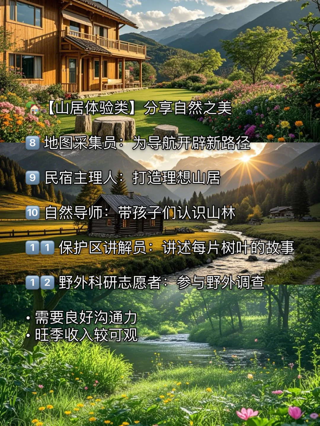 向往山野工作？分享18个山野隐居的职业