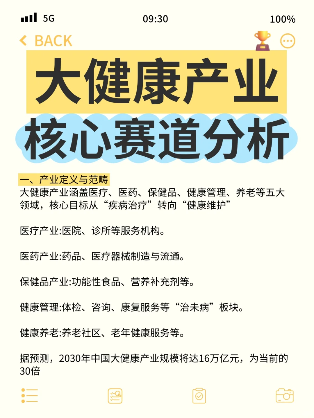大健康产业，核心分析来了，快码住！！！