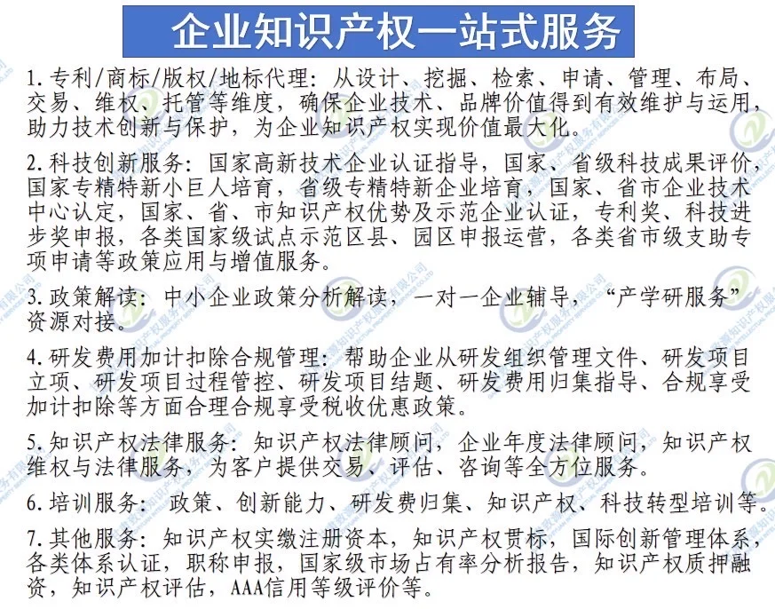 企业知识产权一站式服务
